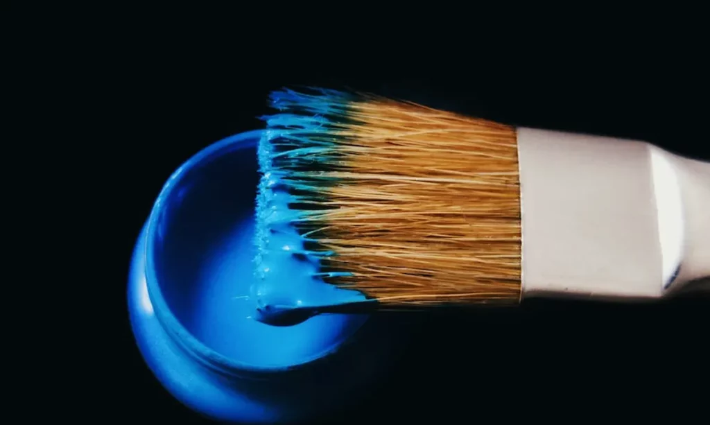 blue paint brush how to choose paint colors Monica Wilcox Interiors