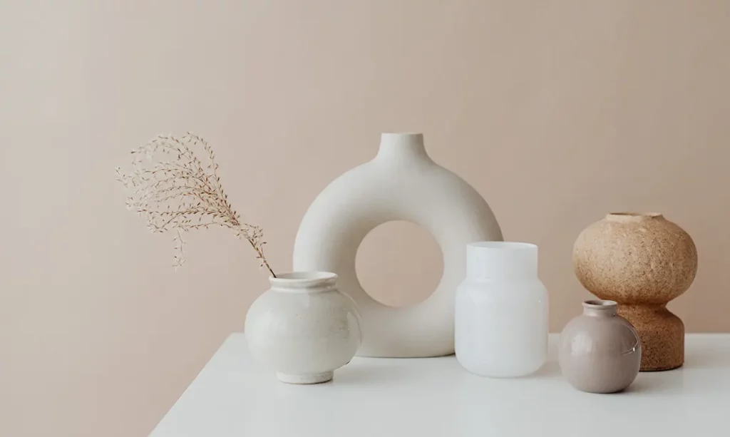 Ceramic Vases - Japandi-style decor - Monica Wilcox Interiors, Dallas + Allen, TX